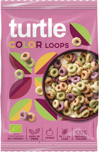 Inelușe crocante din cereale multigrain Turtle 40g