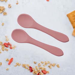 AppeKids Baby Set mit Löffeln aus Silikon für 6+ Monate Rosa 2Stück AppeKids Baby Set mit Löffeln aus Silikon für 6+ Monate Rosa 2Stück