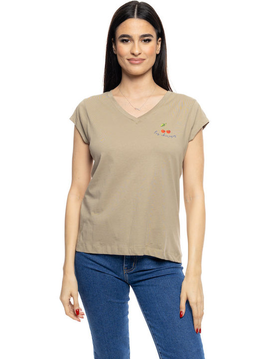 Γυναικείο T-shirt Khaki