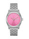 Nixon Time Teller Women's Watch with Silver Metal Bracelet