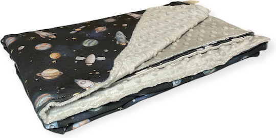 Grandes Suenos Decke Wickeltücher für Kinderzimmer Baumwolle Blau 75x100cm