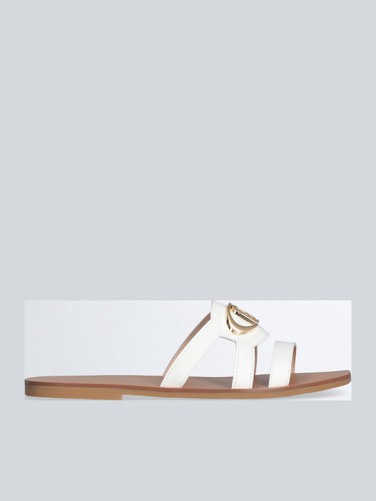 シューズ・サンダルその他 LIU JO Woman Flat sandals White SA5083P0102 01065 Flat sandals with logo colour white | Liu Jo