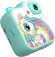 Q6 Unicorn Kinderkamera mit Thermodruck Grün