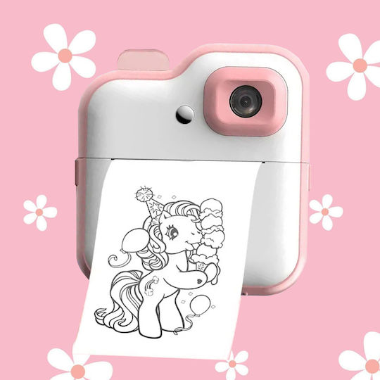 Andowl C8 Children's Camera with Thermal Printing Pink