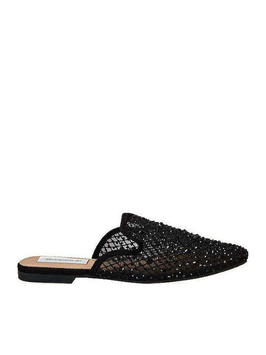 Elenross Flat Mules in Black Color