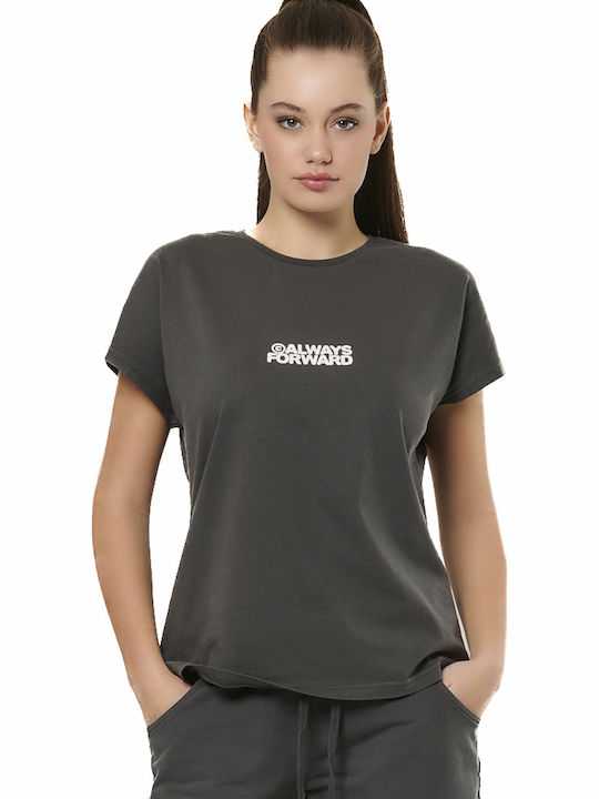 Body Action Γυναικείο Oversized T-shirt Γκρι