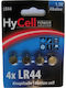 Ansmann Hycell Lr44 Pack 4 Non Rechargeable Batteries Coin Cells In Blister Packs