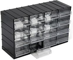 Unitate sertar negru cu 16 poziții 382x148x230mm Agroequip