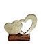 Decorative Metal Silver Hearts 21x5x21cm Inart 3-70-115-7819 Inart