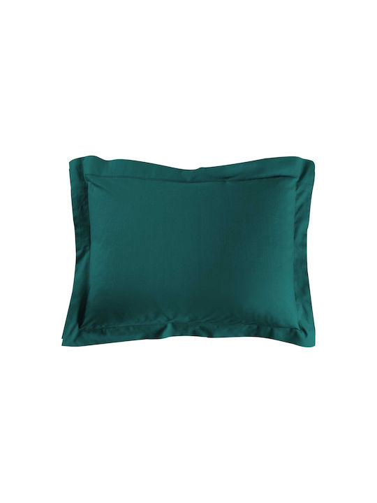 Lina Douceur D'intérieur Pillowcase Cotton 57tc Oxford Stitching Dimensions 50x70cm Emerald Green 1644523