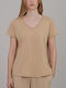 Γυναικείο T-shirt Irish Cream, Μπεζ