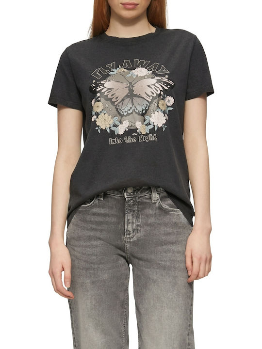 s.Oliver Women's Blouse Short Sleeve Grey