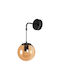 City Lux Modern Lumină de Perete cu Soclu E27 Negru
