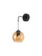 City Lux Modern Leuchte Wand mit Fassung E27 Schwarz