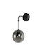 City Lux Modern Leuchte Wand mit Fassung E27 Schwarz