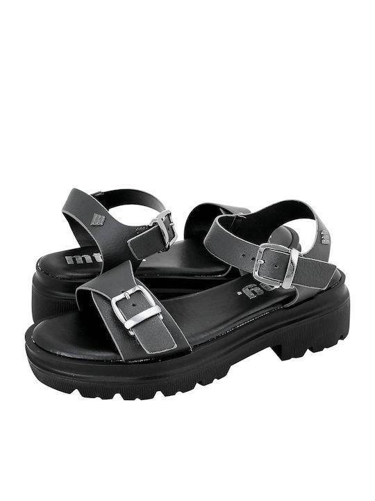 MTNG Din piele Sandale Negre