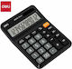 Deli Calculator in Black Color 1pcs