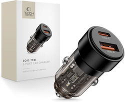 Tech-Protect Cc03 Φορτιστής Αυτοκινήτου με Θύρες 1xUSB-A 1xType-C Tech-Protect Cc03 Φορτιστής Αυτοκινήτου με Θύρες 1xUSB-A 1xType-C