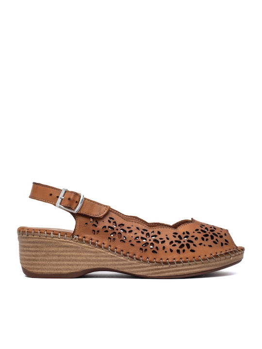 Anatomic Women's Leather Platform Shoes Brown