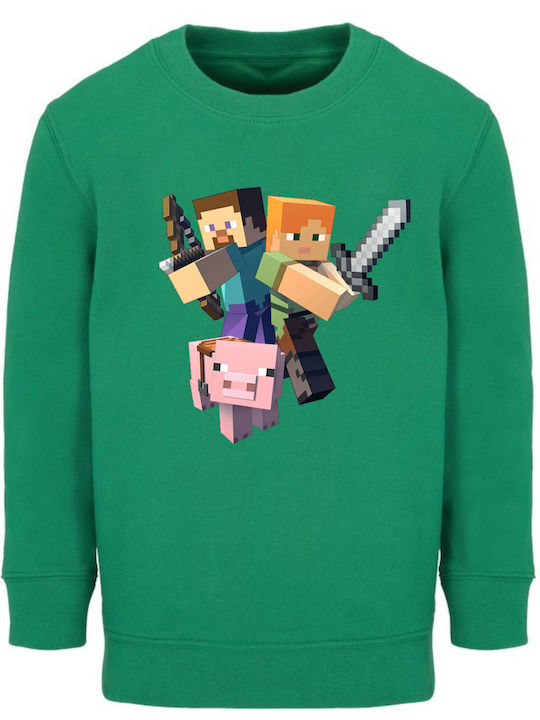 Παιδικό Φούτερ Green Minecraft Characters Ready...