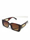 Woman's Fashion Women's Sunglasses with Brown Tartaruga Plastic Frame and Brown Lens G-107