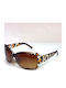 Woman's Fashion Women's Sunglasses with Brown Tartaruga Plastic Frame and Brown Gradient Lens G-112
