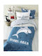 Nima Kids Quilt Single Shark Area Blue 160x220cm
