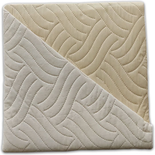 Coverlet Single Ecru With Beige 160x240cm