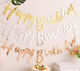 Dekoratives Banner "Happy Birthday" Kalligrafisch Gold