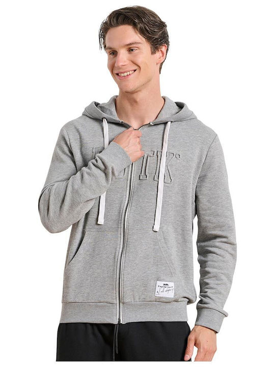 Sweatshirt with Hood Grey Melange