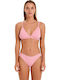Bikini Set Top & Slip Bottom with Adjustable Straps Pink