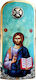 Holz-Ikone Jesus Christus 40x14cm
