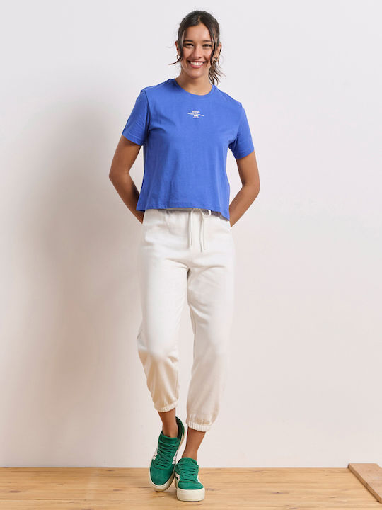 BodyTalk Women's Blouse Cotton Short Sleeve Blue