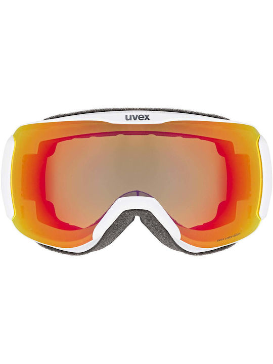 Uvex Downhill 2100 Cv Μάσκα Σκι & Snowboard Ενηλίκων Μαύρη με Φακό σε Μαύρο Χρώμα