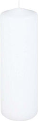 Paraffin Candle Pillar 8x25 cm White