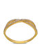 Savvas Design Damen Ring mit Zirkonia aus Gold 14K