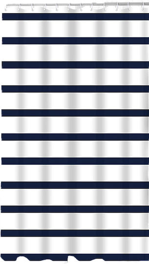 Ιόνιον Κουρτίνα Μπάνιου Υφασμάτινη 180x180cm Lines