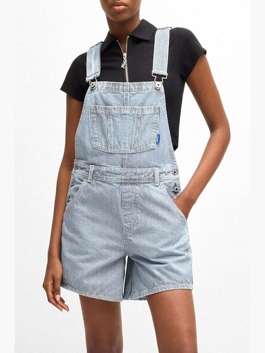 Damen Jumpsuit White-Blue