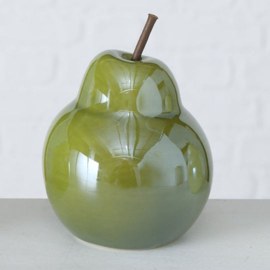 Pară decorativă din ceramică verde perlată Pară decorativă din ceramică verde perlată