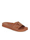 Cushion Women's Flat Sandals in Brown Color