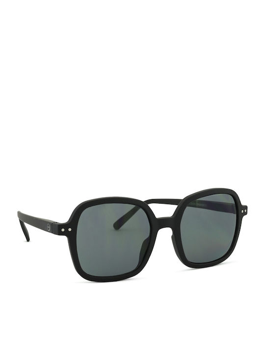 Izipizi Unisex Sunglasses with Black Plastic Frame and Black Lens