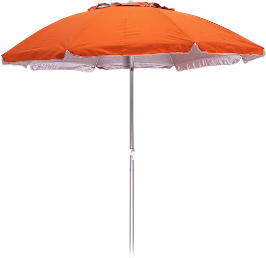 General Trade Folding Beach Umbrella Aluminum Diameter 2m with Air Duct Orange