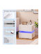 Costway Set of 2 Bedside Tables with LED, 2 Drawers, High Gloss White, 40 x 35 x 50 cm Jv10830wh-2