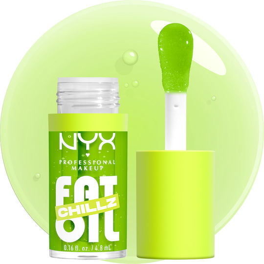 NYX Professional Makeup Fat Chillz Lip Oil 19 Kiwi Freezie 4.8ml