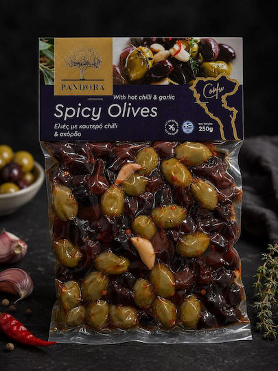Pandora Corfu Ελιές Καυτερό Chilli Σκόρδο 250gr