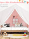 Costway Kids House Play Tent for 3+ years Pink