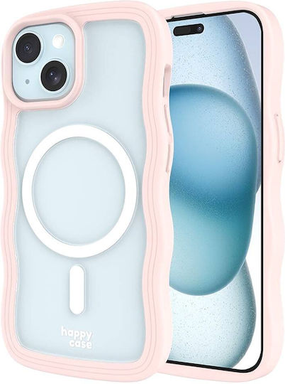 HappyCase Back Cover Plastic / Silicon cu Curea Transparent (iPhone 15Xiaomi 15 ProRealme 14 Pro)