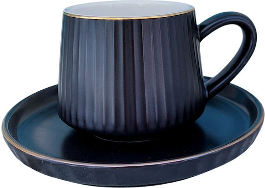 Tasse Cappuccino Keramik Schwarz 230ml