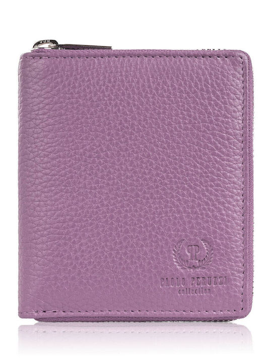 Paolo Peruzzi Leder Damen Geldbörse mit RFID Lila