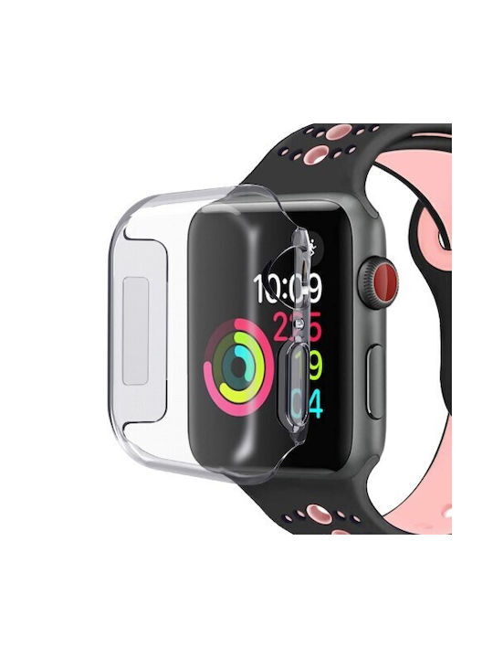 TPU Silicone Full Coverage Case for Apple Watch Series 4 5 6 44mm SE 44mm SE 2022 44mm Transparent